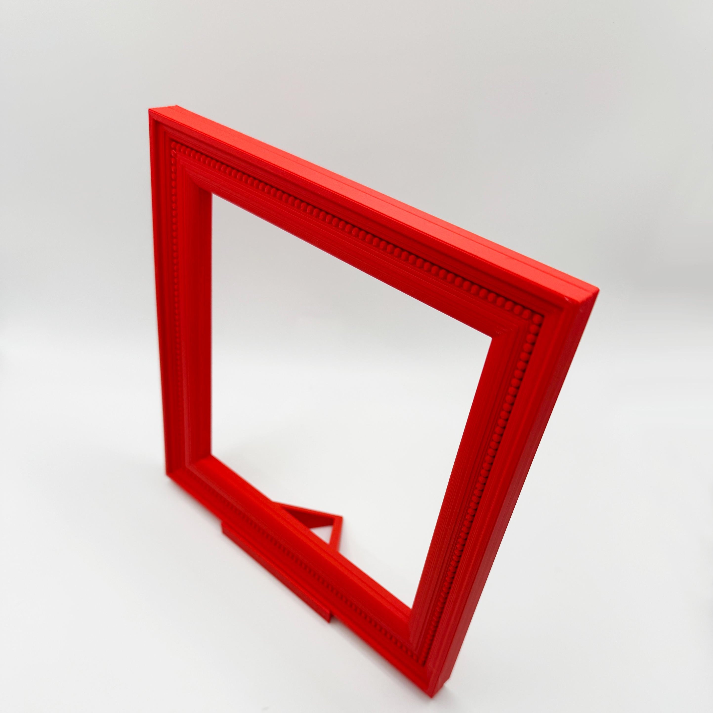 Magnetic Cross Stitch Frame: Light Pink Needlework Display with Stand