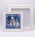 Magnetic Cross Stitch Frame: WHITE Needlework Display with Stand