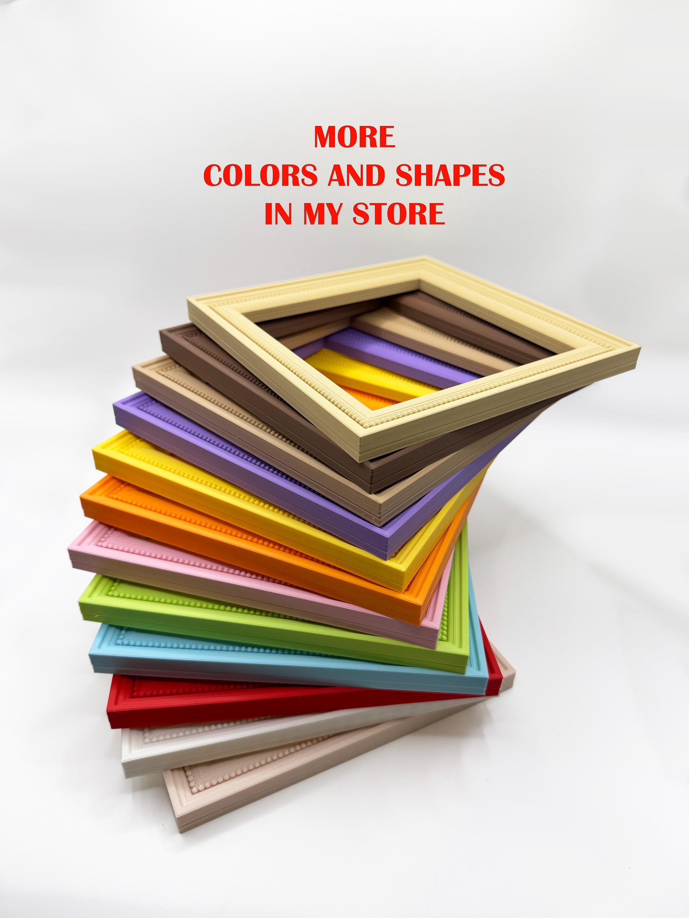 Magnetic Cross Stitch Frame: Pastel Needlework Display with Stand