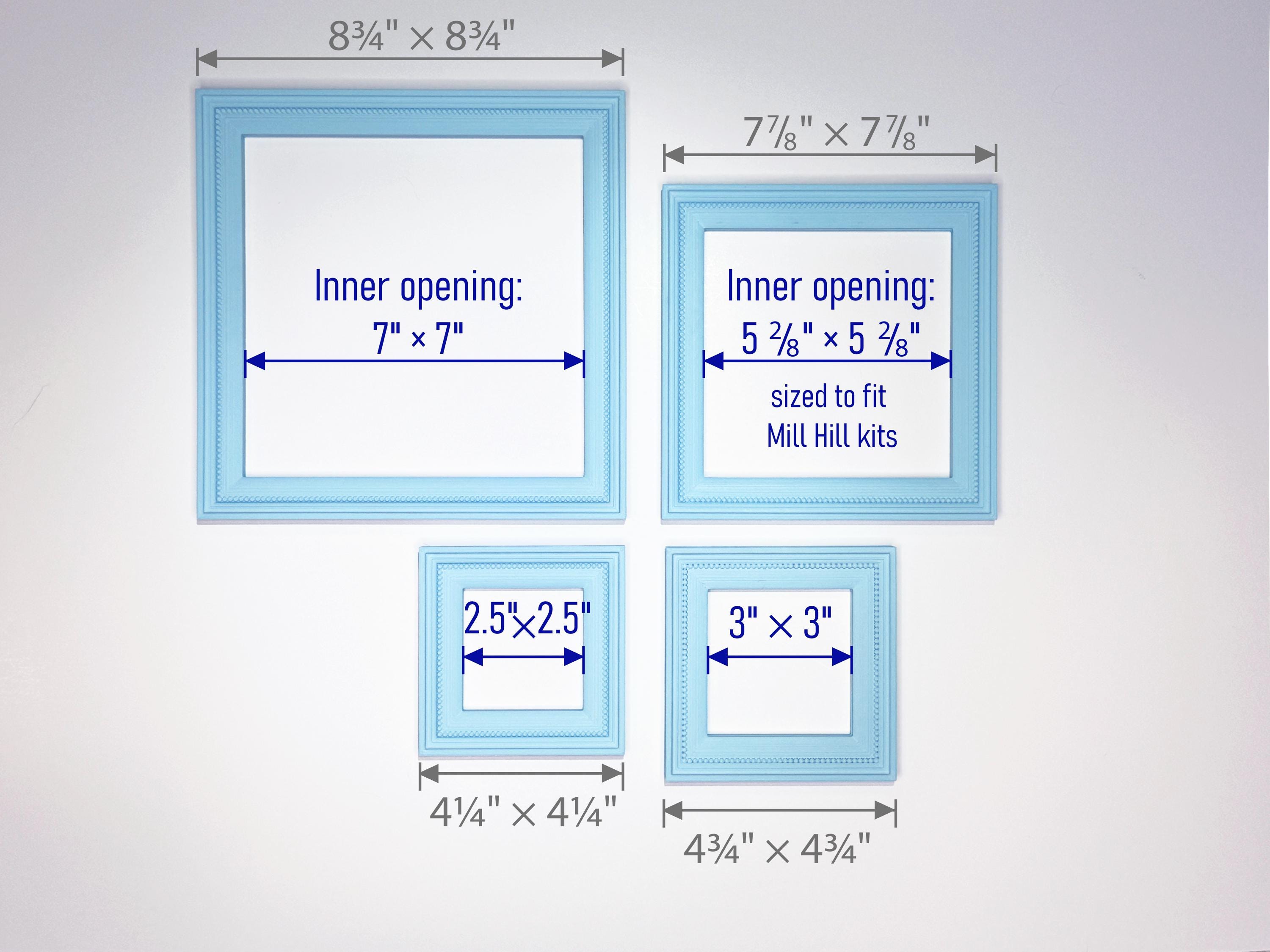 Magnetic Cross Stitch Frame: WHITE Needlework Display with Stand